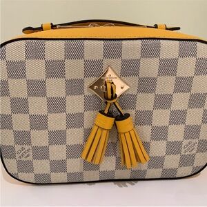 Designer Checkered Crossbody Bag